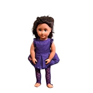 Battat Our Generation  18” Doll Brown Hair and Eyes blue